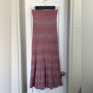 Free People Lined Mauve Gray Knit Sweater Skirt Size s/p